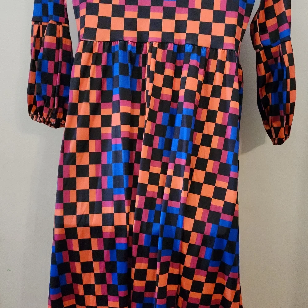 Checkers Multi-Color Dress - Picture 4 of 9